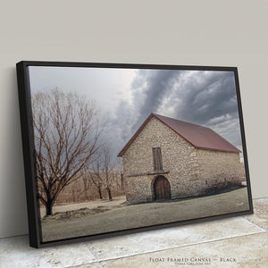 Flint Hills Barn Photography | Historic Kansas Stone Barn Art Canvas by Debra Gail