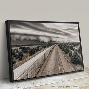 Into the Storm | Dramatic Storm Clouds and Freight Train Photography