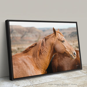 Western Horse Photography | Rustic Ranch Decor, Chestnut Horse Canvas Print