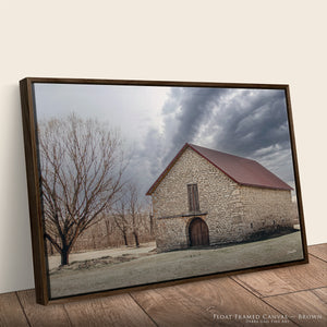 Flint Hills Barn Photography | Historic Kansas Stone Barn Art Canvas by Debra Gail