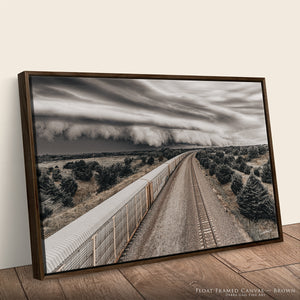 Into the Storm | Dramatic Storm Clouds and Freight Train Photography