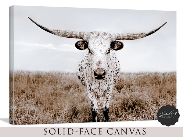 Cow Print Picture, Simple Western Decor Wall Art by Debra Gail Fine Art, Neutral Farmhouse Style Tones