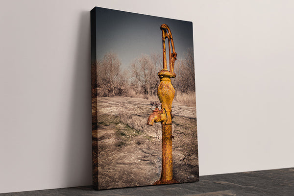 Rusty Hand Pump - Vintage Kitchen Wall Decor