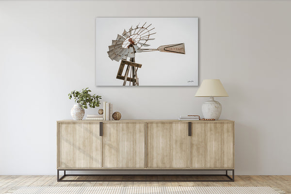 WINDMILL CLOSE UP ART PRINT OR CANVAS - KANSAS PHOTOGRAPHY