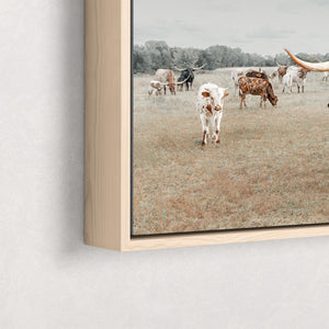 Longhorn Wall Art | Rustic Western Canvas Print