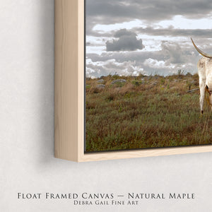 Longhorn Canvas Wall Art – Texas Longhorn Art Rustic Western Decor Print