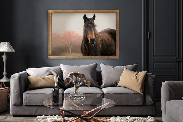 Wild Horse Art Print - Rustic Western Wall Decor - Wild Mustang