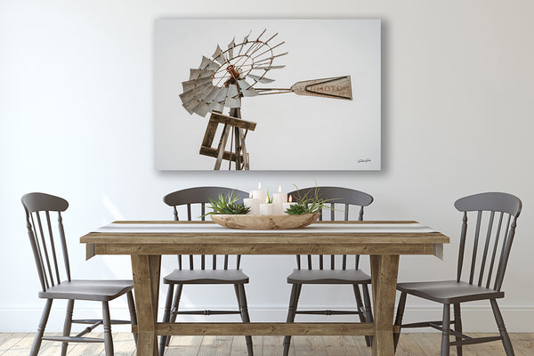 WINDMILL CLOSE UP ART PRINT OR CANVAS - KANSAS PHOTOGRAPHY