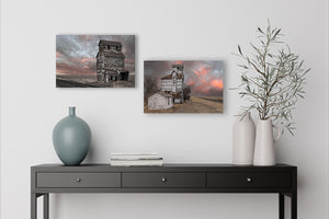 Kansas Grain Elevator Wall Art  -  1915 Ardell Rustic Farmhouse Print