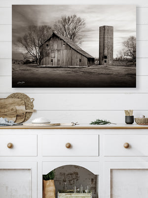 Old barn wall art canvas print – farmhouse decor by Debra Gail Fine Art
