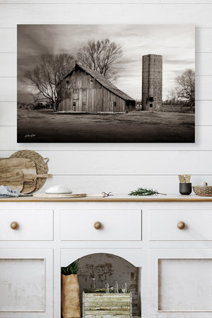 Old barn wall art canvas print – farmhouse decor by Debra Gail Fine Art