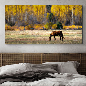 Horse wall art – panoramic rustic Western fine art print by Debra Gail Fine Art