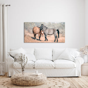 Horse wall art – wide picture of horses Western fine art print by Debra Gail Fine Art