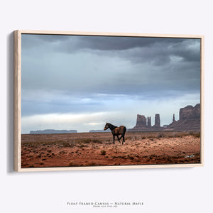 Wild Horse Wall Art | Monument Valley Southwest Rustic Decor Canvas Print