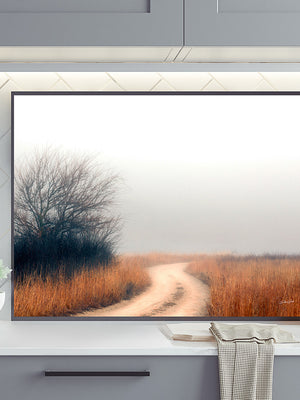 Flint Hills Kansas prairie canvas wall art – neutral farmhouse decor
