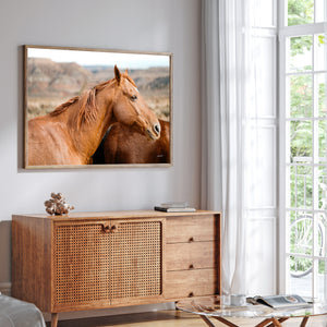 Western Horse Photography | Rustic Ranch Decor, Chestnut Horse Canvas Print