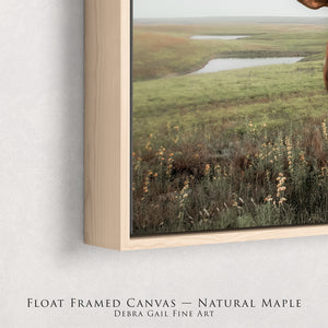 Texas Longhorn Wall Art – Rustic Western Farmhouse Cattle Print by Debra Gail