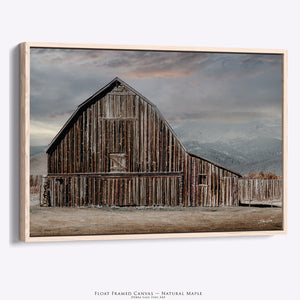 Vintage Idaho Barn Wall Art | Rustic Farm Landscape Photography Canvas