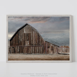 Vintage Idaho Barn Wall Art | Rustic Farm Landscape Photography Canvas