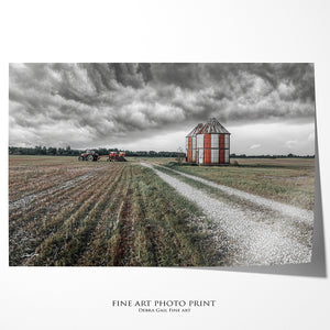 Barn silo farmhouse wall art – rustic Kansas rural photography by Debra Gail Fine Art