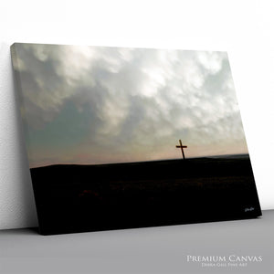 Faith Through the Storm Cross Wall Art | Kansas Flint Hills Photography