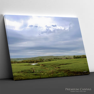 Flint Hills Wall Art Canvas Print | Fresh Kansas Tallgrass Prairie Landscape