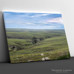 Flint Hills Wall Art | Kansas Tallgrass Prairie Landscape Canvas