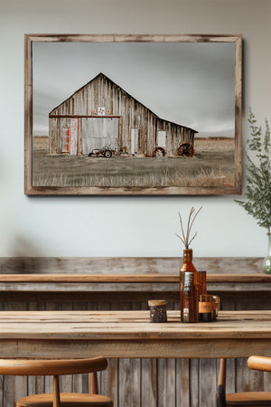 Inspirational wall art – prayerful barn sunrise fine art photography by Debra Gail Fine Art