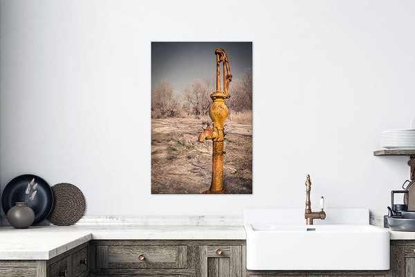 Rusty Hand Pump - Vintage Kitchen Wall Decor