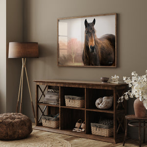 Wild Horse Art Print | Rustic Western Wall Art Canvas