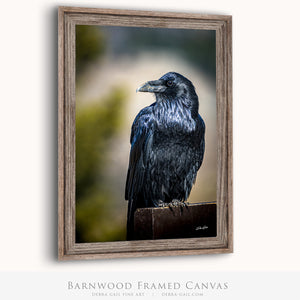 Raven Art Print - Western Gothic Home Decor | Rustic Black Bird Wall Art