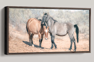 Horse wall art – wide picture of horses Western fine art print by Debra Gail Fine Art