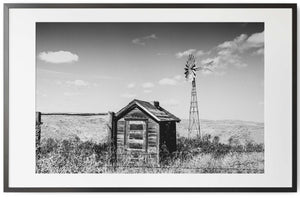 Windmill wall art – Great Plains landscape photography print by Debra Gail Fine Art