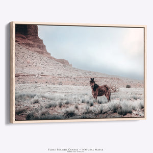 Wild Mustang Wall Art | Southwestern Landscape Horse Canvas