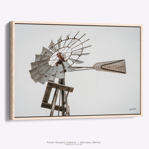 Aermotor Windmill Art Canvas or Print | Neutral Farmhouse Artwork Decor