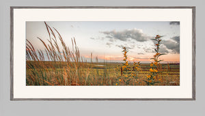 Framed Tallgrass prairie fine art print – rustic wall decor