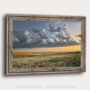 Kansas Flint Hills Cattle Pens Canvas or Print Wall Art | Tallgrass Prairie Landscape