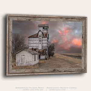 Kansas Grain Elevator Wall Art | 1915 Ardell Rustic Farmhouse Print