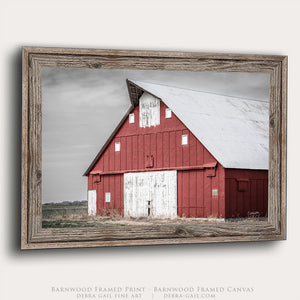 Rustic Red Barn Wall Art | Kansas Farmhouse Photography