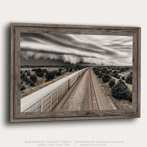 Into the Storm | Dramatic Storm Clouds and Freight Train Photography