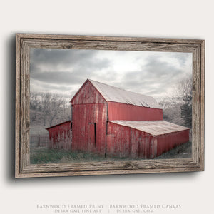 Rustic Red Barn Wall Art - Farmhouse Photography