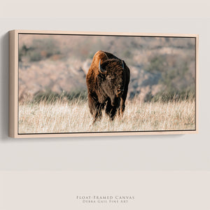 American Bison Wall Art | Rustic Prairie Canvas Print Decor