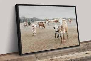 Longhorn Wall Art | Rustic Western Canvas Print