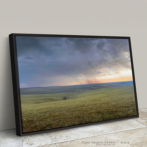 Kansas Flint Hills Storm Wall Art | Prairie Landscape Canvas