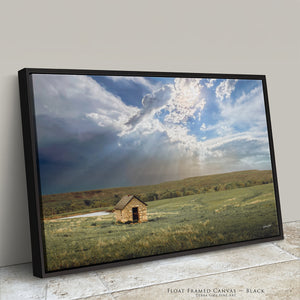 Kansas Prairie Wall Art | Flint Hills Dramatic Landscape Canvas