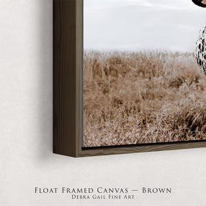 Rustic Longhorn Wall Art - Panoramic Cow Print | Western Farmhouse Decor Canvas