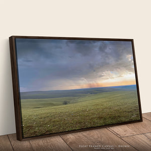 Kansas Flint Hills Storm Wall Art | Prairie Landscape Canvas