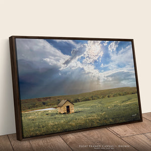 Kansas Prairie Wall Art | Flint Hills Dramatic Landscape Canvas