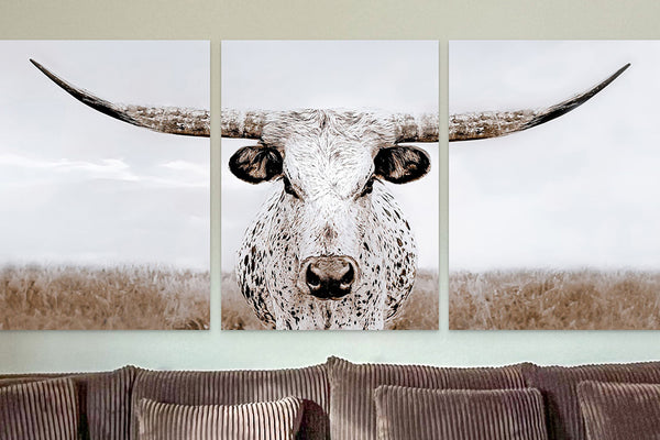 CUSTOM TEXAS LONGHORN SPLIT PANEL SET No. 0505