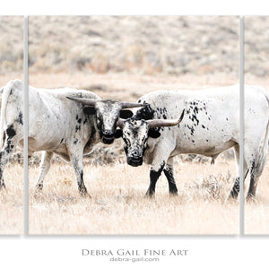 Debra Gail Fine Art 3-PIECE LONGHORN CANVAS - TRIPTYCH SET